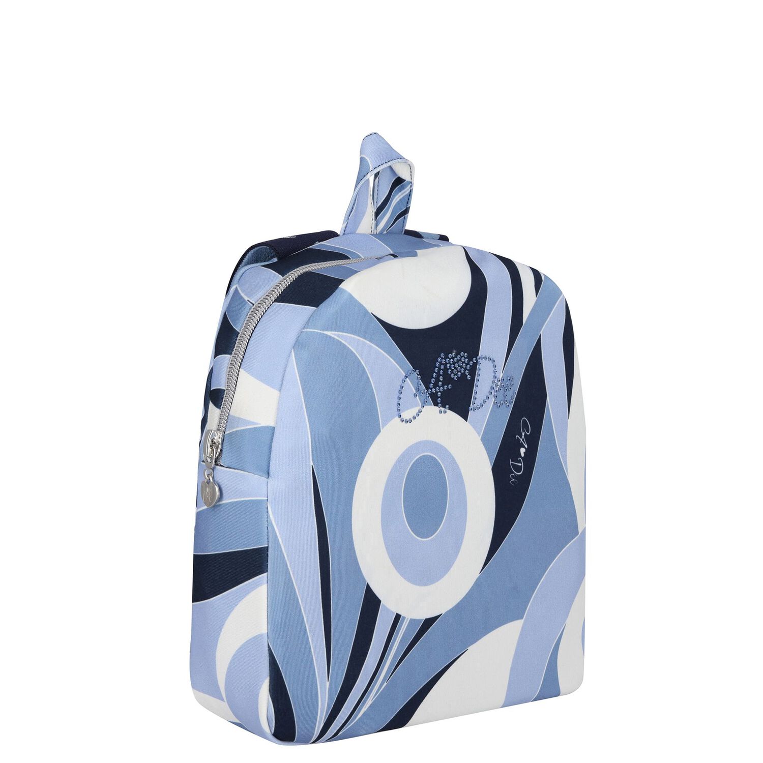 Girls Blue & Ivory Swirl Backpack, 1, hi-res image number null