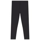 Girls Black Logo Softskin Leggings, 1, hi-res