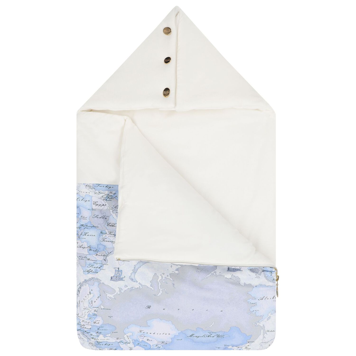 Baby Boys Ivory & Blue Geo Map Baby Nest, 1, hi-res image number null