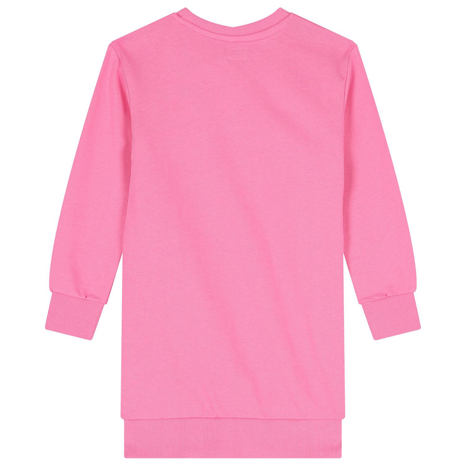 Girls Pink Logo Sweatshirt Dress, 1, hi-res image number null