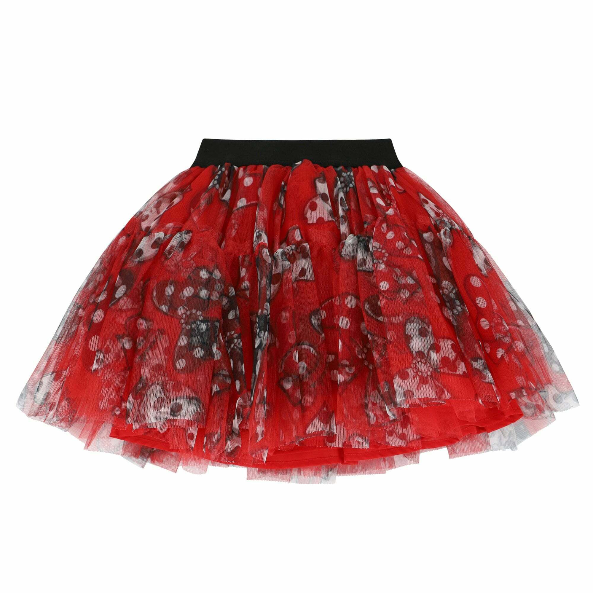Red and black tulle skirt best sale
