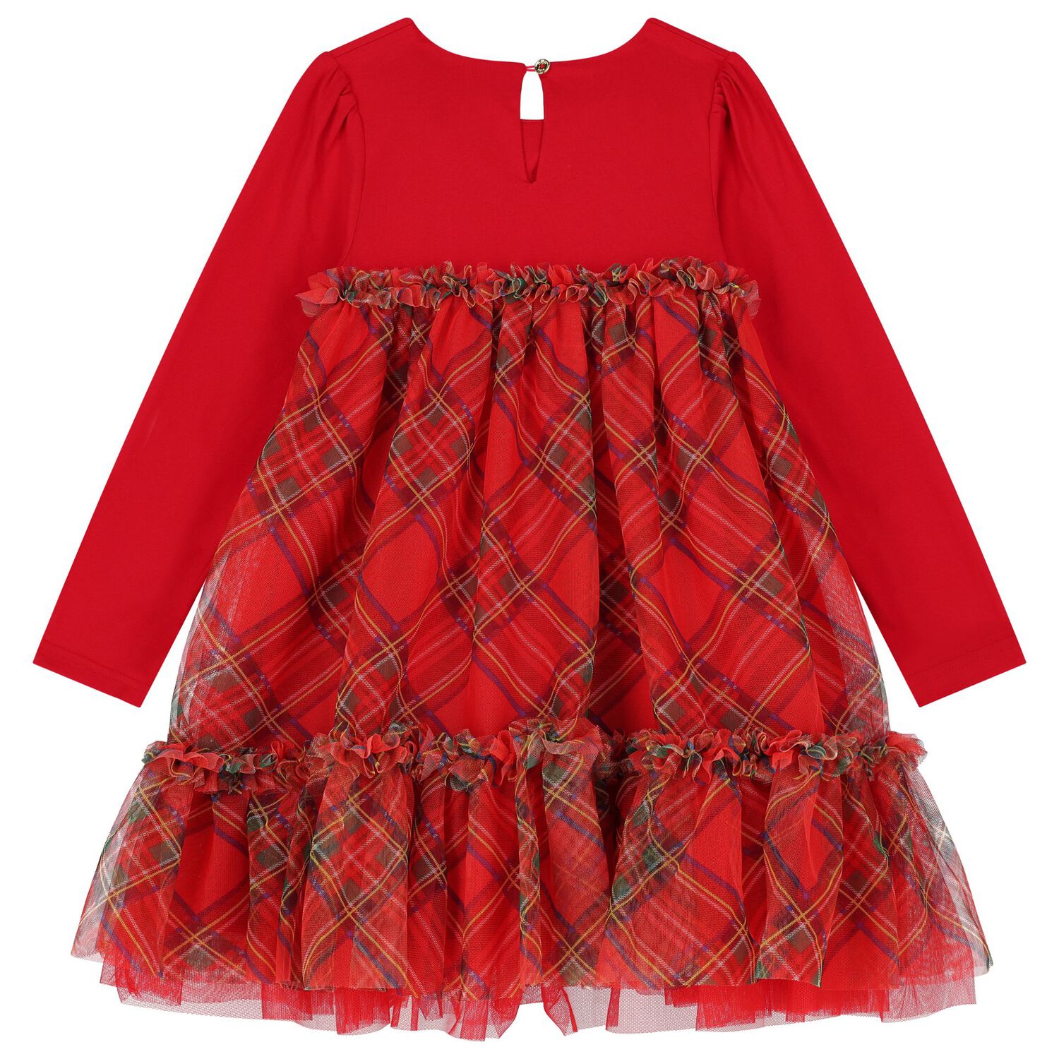 Girls Red Tartan Dress, 1, hi-res image number null