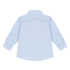 Younger Boys Blue Logo Shirt, 1, hi-res