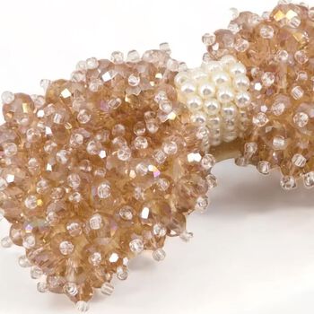 Girls Blush Embellished Bow Hair Clip