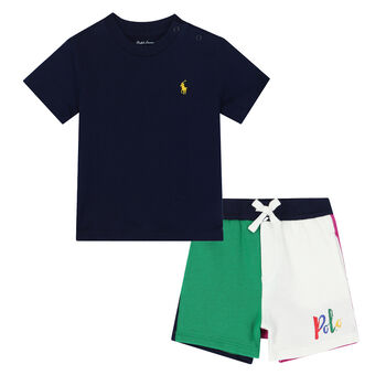 Baby Boys Multi-Colored Shorts Set