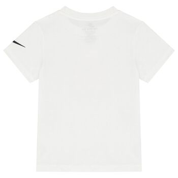 Girls White Teddy Bear Logo T-Shirt