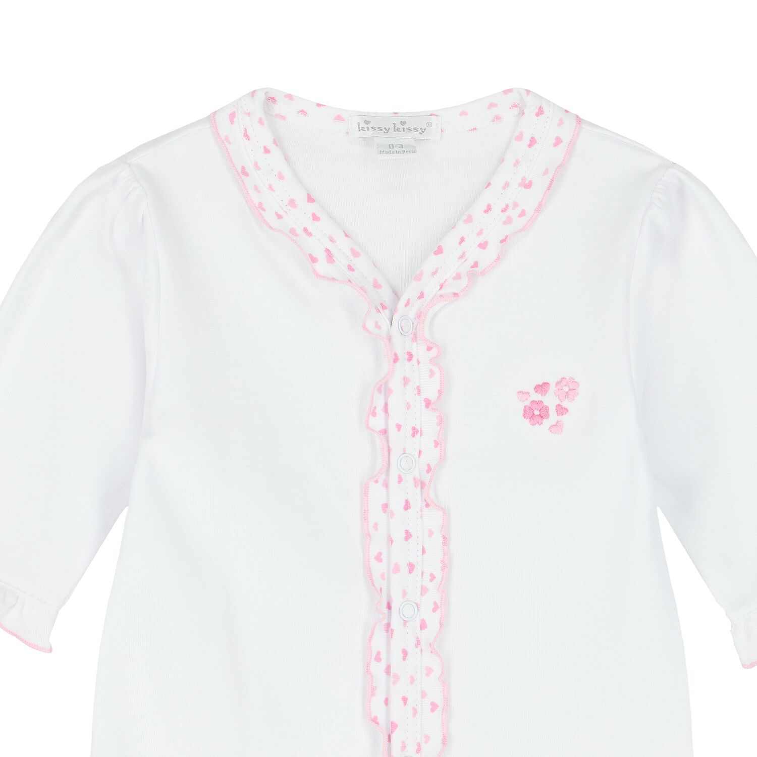 Baby Girls White Ruffled Babygrow, 1, hi-res image number null