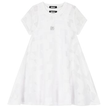 Girls White Logo 2-in-1 Dress