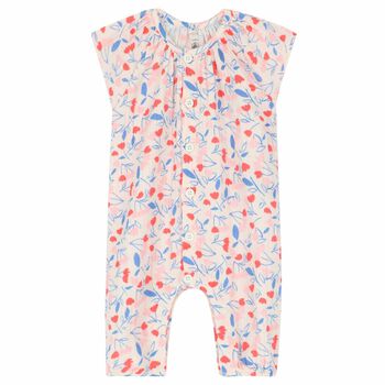 Baby Girls Pink Floral Rompers 