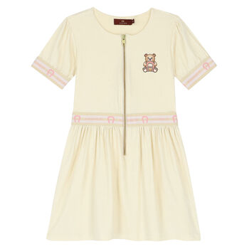 Girls Gold Logo Dress