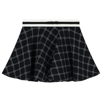 Girls Navy Blue Logo Skirt