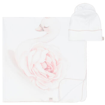 Baby Girls White & Pink Gift Set