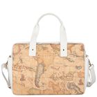 White & Beige Geo Map Baby Changing Bag, 1, hi-res