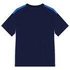 Boys Navy Blue Logo Shorts Set, 1, hi-res