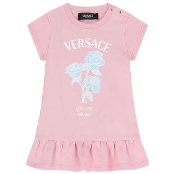 Younger Girls Pink Logo Dress