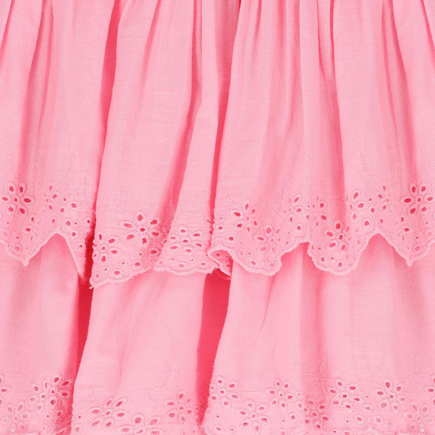 Girls Pink Broderie Anglaise Skirt, 2, hi-res image number null