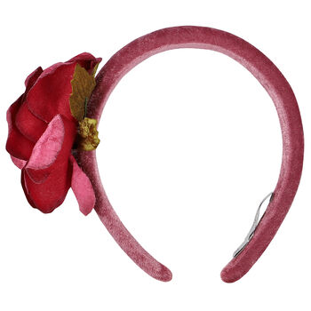 Girls Pink Flower Headband