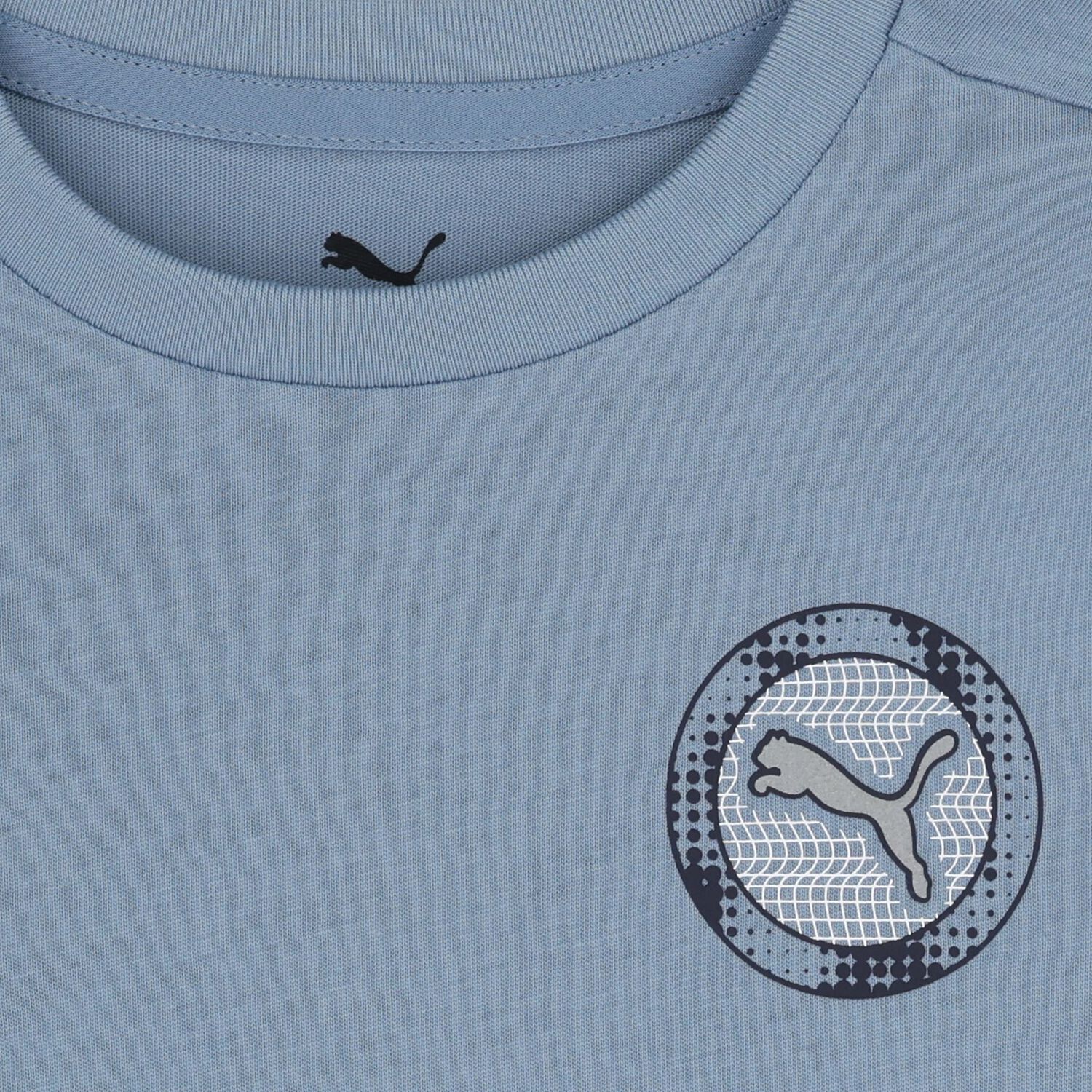 تي شيرت أزرق بشعار للأولاد, 2, hi-res