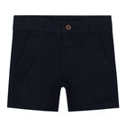 Younger Boys Navy Bermuda Shorts, 3, hi-res
