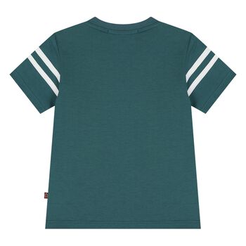 Younger Boys Green Logo T-Shirt 