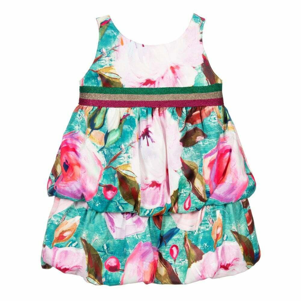 girls pink floral dress