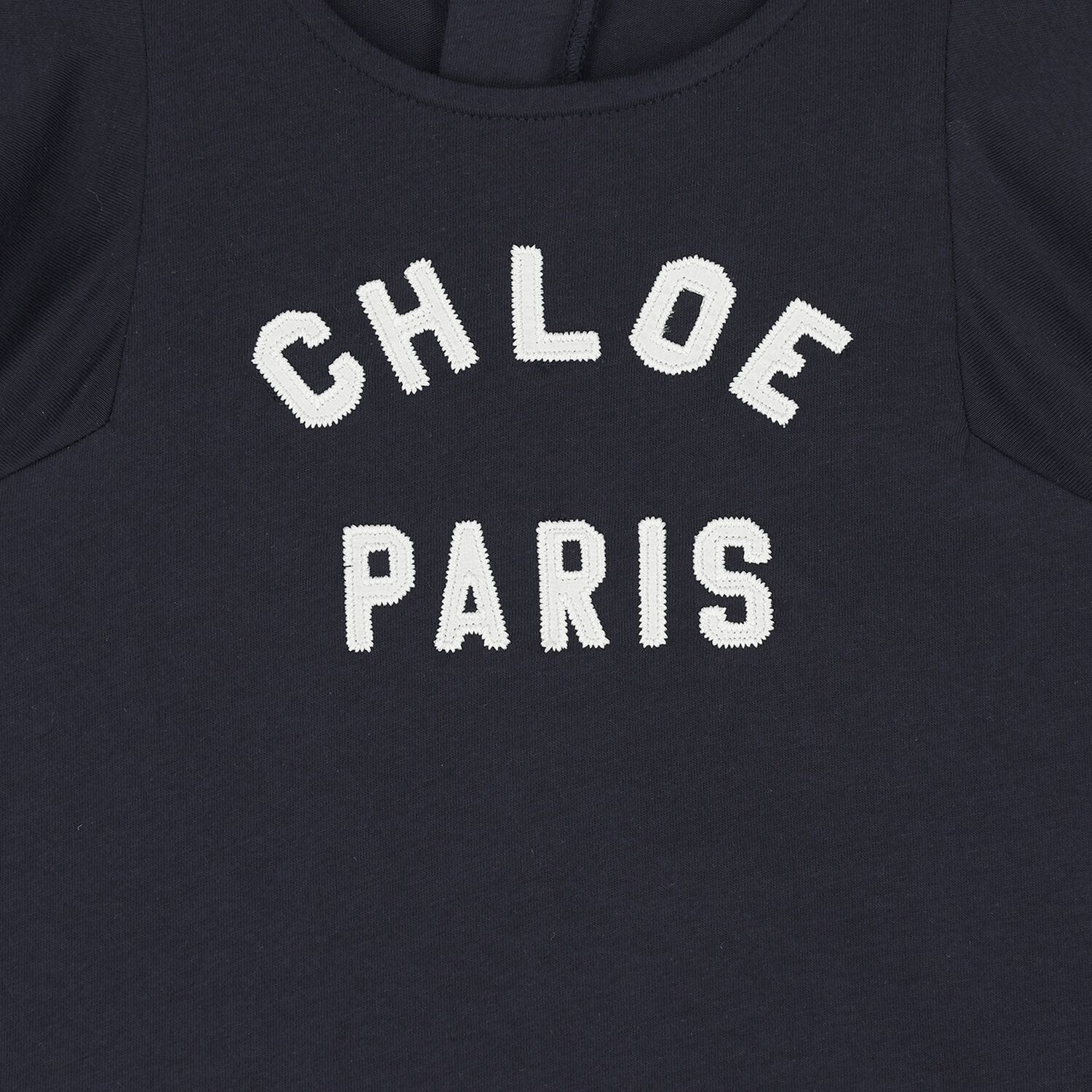 Younger Girls Navy Blue Logo Dress, 1, hi-res image number null