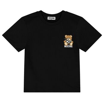 Black Teddy Bear Logo T-Shirt