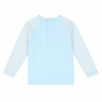 Boys Blue Logo Long Sleeve Top