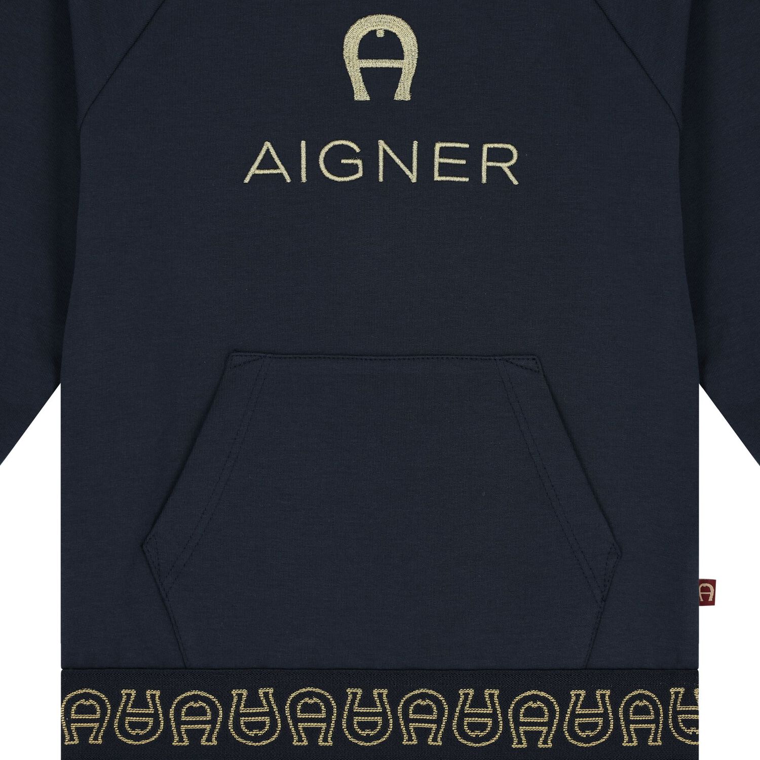 Younger Boys Navy Logo Sweatshirt, 1, hi-res