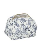 Ivory & Navy Blue Toile De Jouy Wash Bag, 2, hi-res