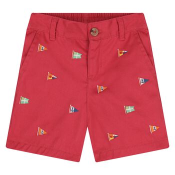 Baby Boys Red Logo Short Set