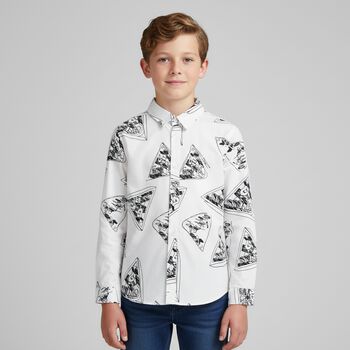 Boys White Logo Shirt