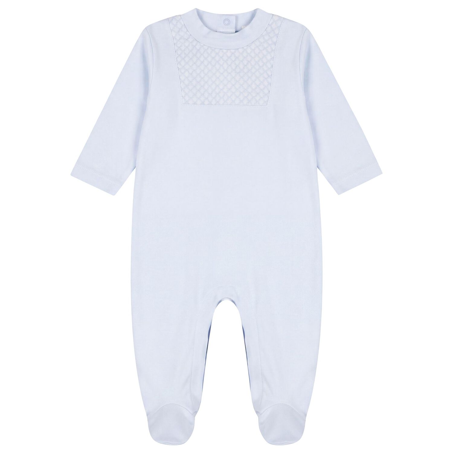 Baby Boys Blue Smocked Babygrow Gift Set, 2, hi-res
