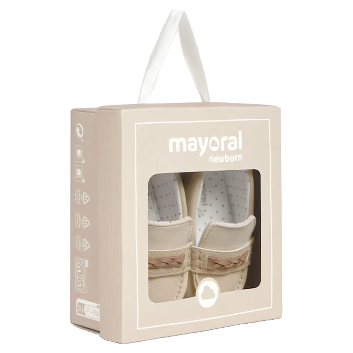 Baby Boys Ivory Leather Pre Walker Moccasins, 1, hi-res