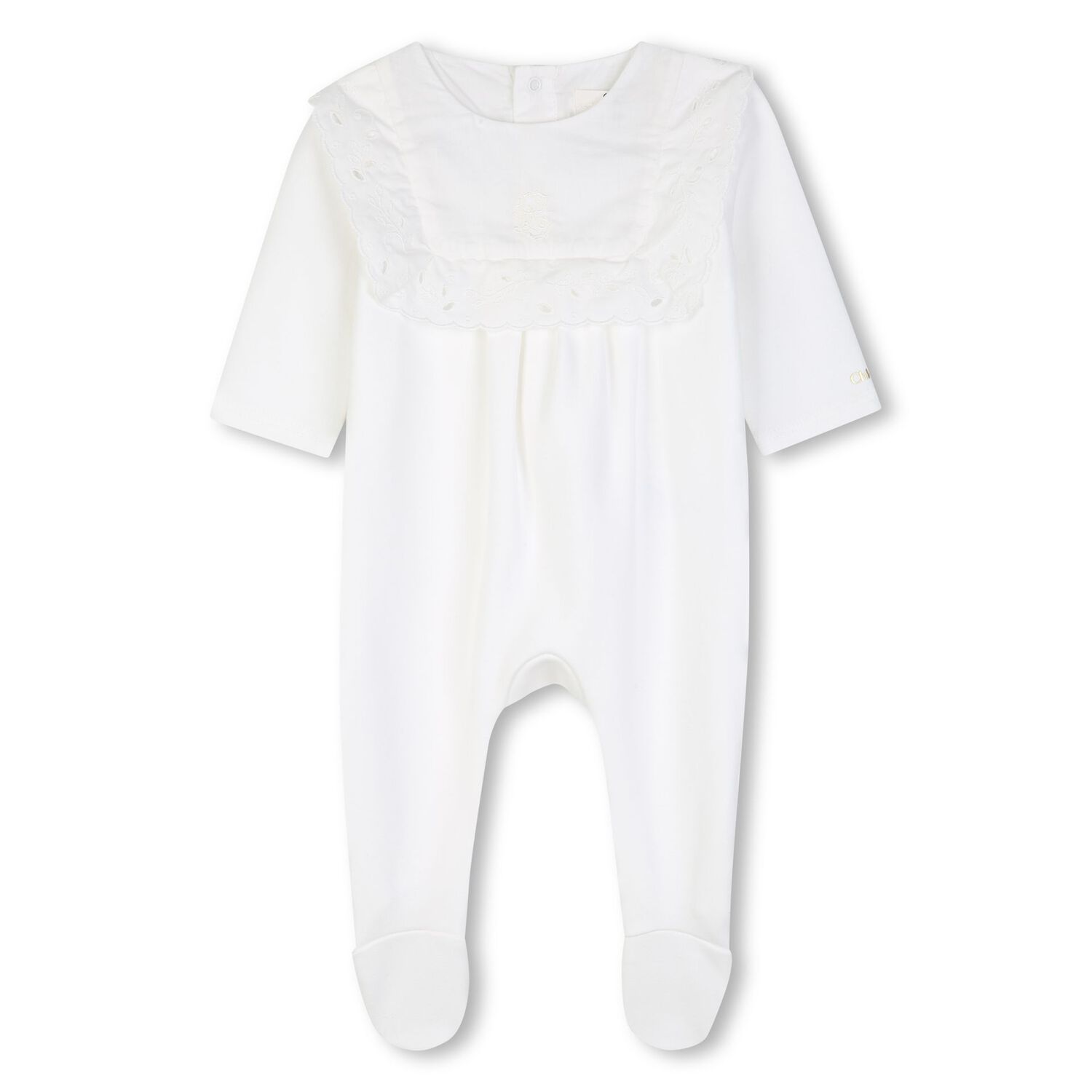 Baby Girls White Broderie Anglaise Babygrow Gift Set, 1, hi-res