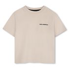Boys Beige Logo T-Shirt, 1, hi-res