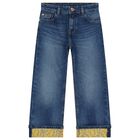 بنطلون جينز للبنات باللون الازرق, 1, hi-res