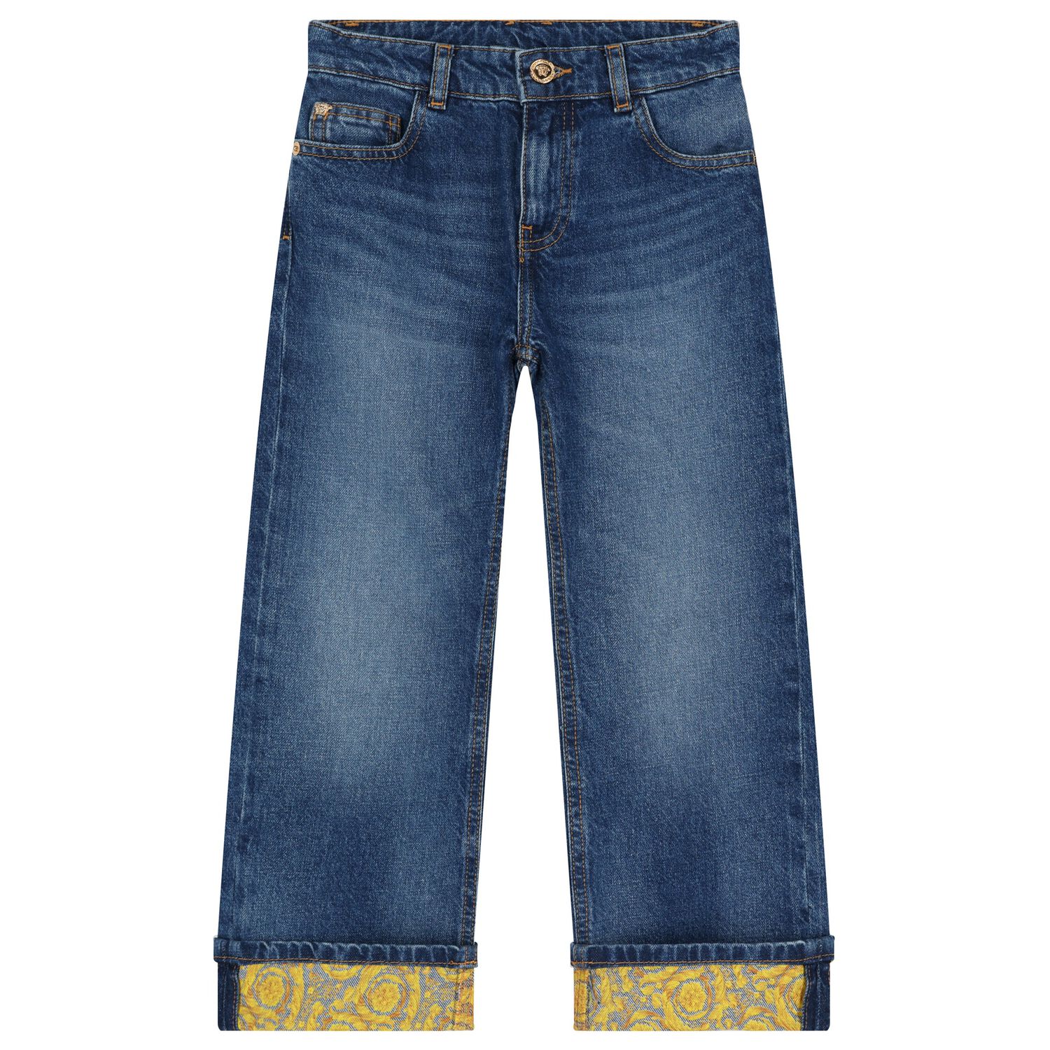 بنطلون جينز للبنات باللون الازرق, 1, hi-res