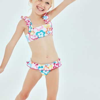 Girls Multi-Coloured Floral Bikini