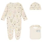 Baby Girls Ivory Floral Babygrow Gift Set, 1, hi-res