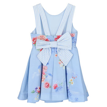 Girls Blue Cotton Dress