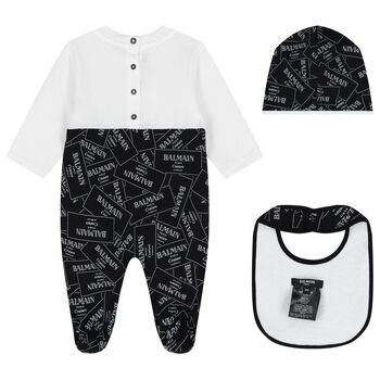 Black & White Logo Babygrow Gift Set
