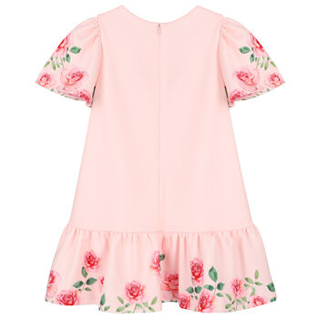 Girls Pink Floral Dress