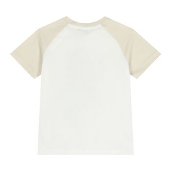 Baby Boys Ivory & Beige Leopard T-Shirt