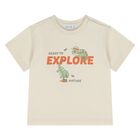 طقم شورت للأولاد باللون البيج والعاجي والأخضر, 3, hi-res