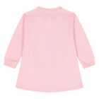 Younger Girls Pink Teddy Bear Logo Dress, 4, hi-res