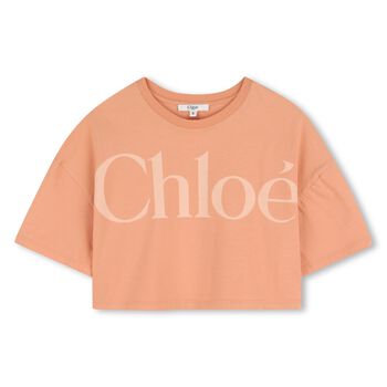 Girls Mini Me Orange Logo T-Shirt