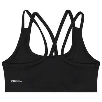Girls Black Logo Sports Bra Top