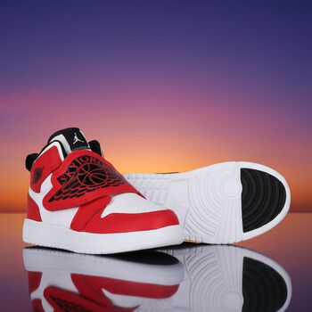 Black, Red & White Sky Jordan 1 Trainers