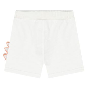 Baby Boys White Dinosaur Shorts